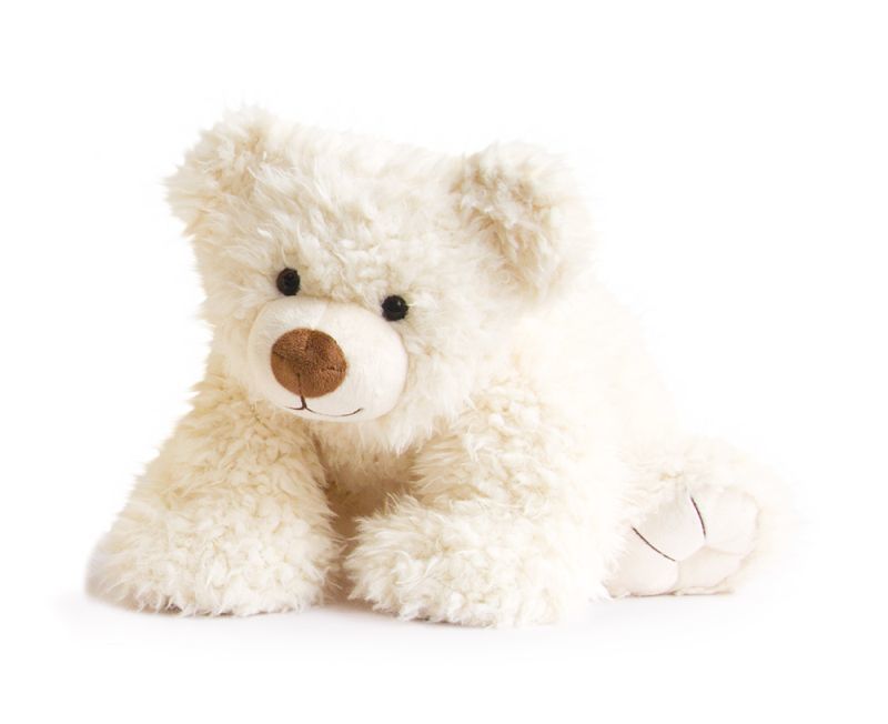  patours soft toy bear white small 